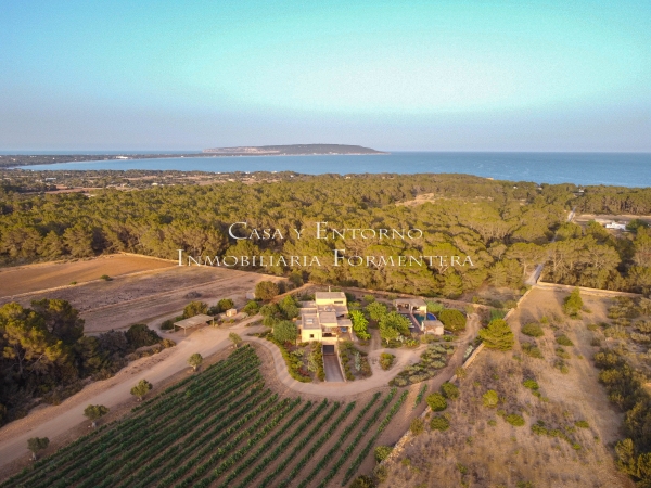 Villa con piscina, vigneto e licenza turistica a Es Cap, Formentera