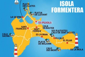 Mappa di Formentera
